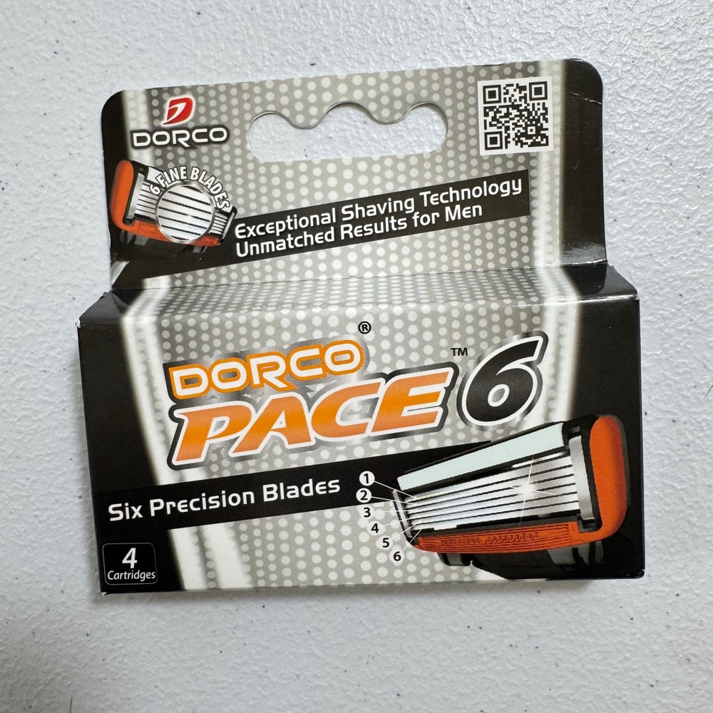 Dorco Pace‎ 6 Six Precision Blades 4 Cartridges Shaving System Men